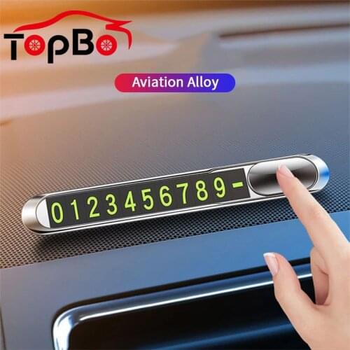 Temporary Car Phone Number Parking Card Luminous Hidden Auto Accessories Plates Car Park Stop Multiple Characters