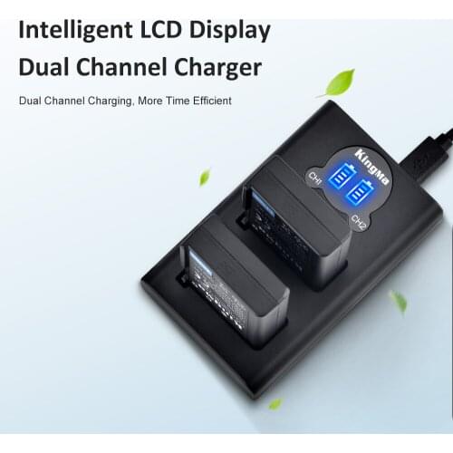 KingMa Rechargeable EN-EL9 Li-ion Battery (2pack ) + LCD USB Dual Charger For Nikon D40 D40X D60 D5000 D3000 D8000 Cameras