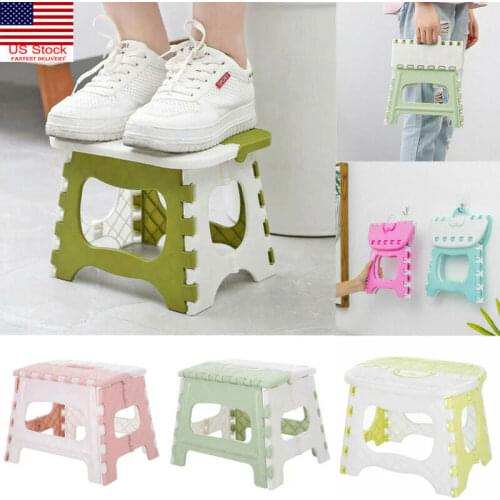 Plastic Multi Purpose Folding Step Stool Home Train Outdoor Storage Foldable Outdoor Storage Foldable Kids holding stool camping