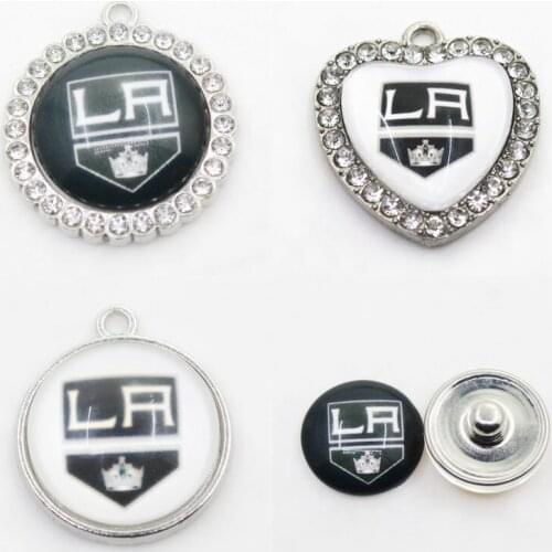 Ice Hockey Sport Los Angeles Charms Kings Dangle Charms Mix Style DIY Pendant Bracelet Necklace Earrings Jewelry Accessories