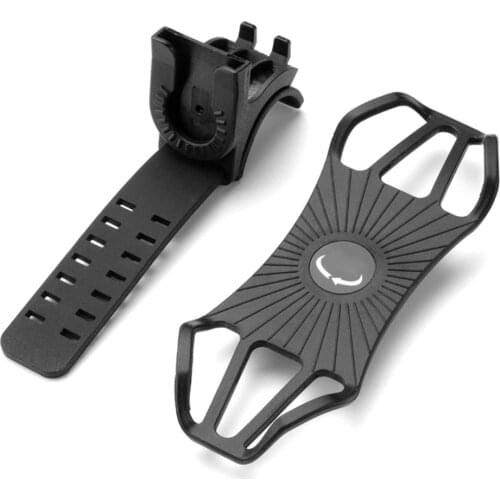 Bicycle Motorcycle Baby Carriage Silicone Pull-Type Mobile Phone Holder Shock-Proof Stand for 4-6.5 Inch Mobile