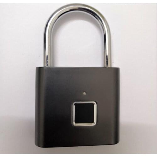 USB Charging Door Lock Fingerprint Smart Padlock Keyless Quick Unlock Zinc Alloy Metal Padlock