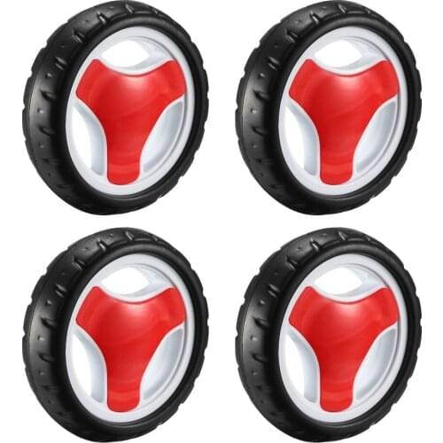 Uxcell Plastic Swivel Pulley Wheel 152mm/6inch Dia Single Wheel 6mm Mounting Hole, 4pcs 126mm