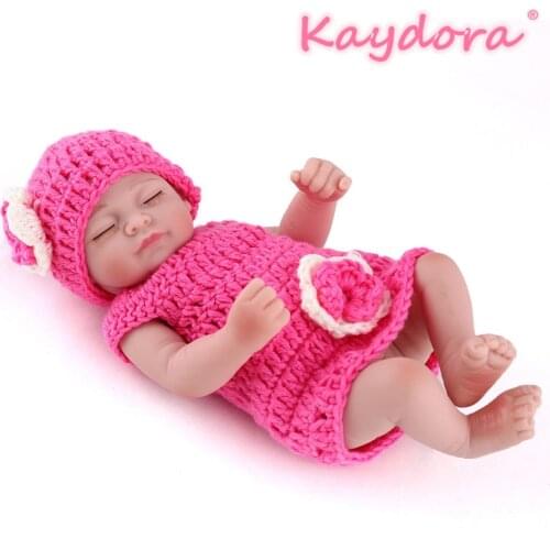 10 Inches Full Vinyl Reborn Doll Sleeping Cute lol bebe Realistic New Babies Bathe Partner Toys Birthday Gift For Kids Kaydora