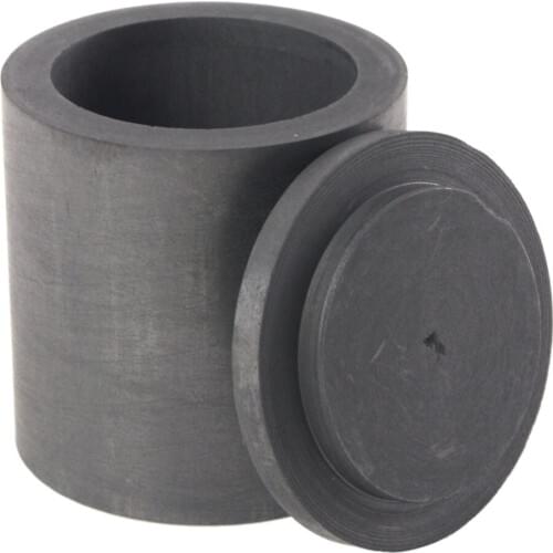 High Purity Graphite Melting Crucible Casting With Lid Cover 40*40mm For Silver&black