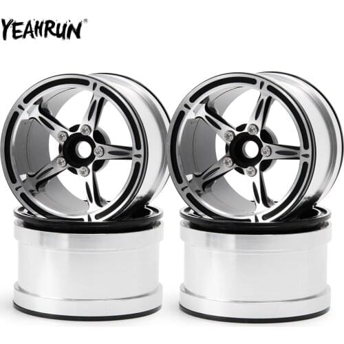 YEAHRUN 1/2/4pcs Metal 2.2inch Beadlock Wheel Rims For 1/10 Axial SCX10 Wraith 90048 RR10 RC Crawler Car