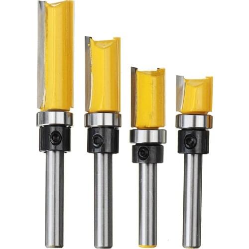 1/4 Inch Shank Mortise Template Flush Trim Pattern Router Bit Set Milling Cutter