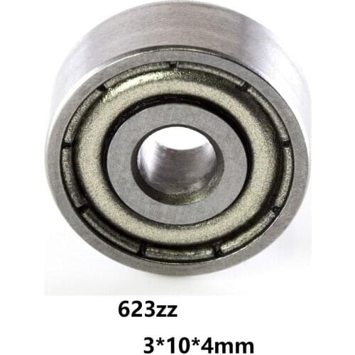 10pcs/lot 623ZZ Deep Groove Ball Miniature Mini Rolling Bearing 623-ZZ 623ZZ 3*10*4mm 3*10*4 High Quality