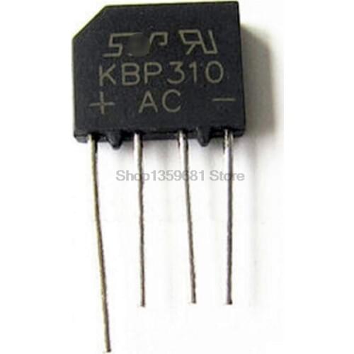 10PCS KBP310 KBP310G RS310 KBP308 KBP307 KBP306 DIP-4 3A 1000V Bridge Rectifier