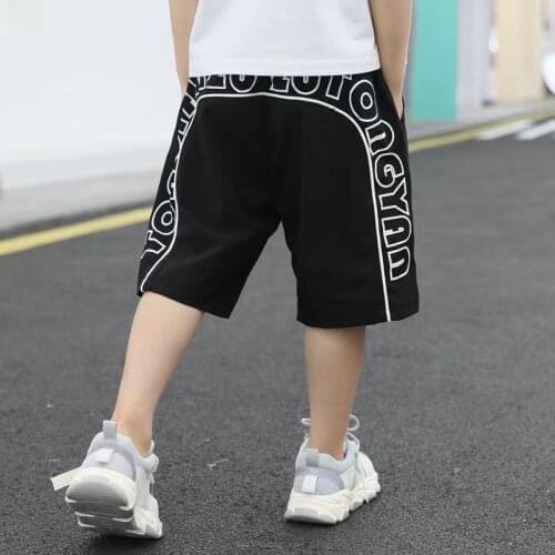 2021 Summer Shorts Kid Boy Pants Casual Letter Short Pant Children Sport Beach Short School Uniform Trousers for 110 To 160cm