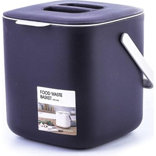 2021 New Portable 2 Tier Plastic Kitchen Waste Trash Can with Handle Compost Drainer Bin