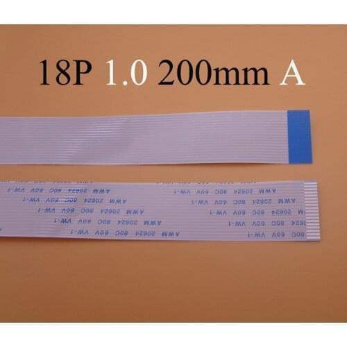 2pcs 18 pin Flat Switch Ribbon 18p Flex Cable Power Button 18pin 1.0mm forward Length 200mm AWM 20624 80C 60V VW-1