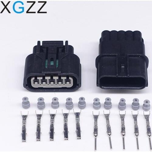 5 Sets 5 Pin 6189-1081 Female Male 1.2mm Auto Waterproof Connector Plug Auto Oxygen Sensor Plug For Sumitomo Truck