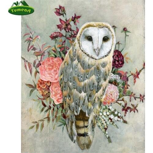 5D Diy Bird Diamond Mosaic Cross Stitch Owl Flowers Diamond Painting Full Square Resin Diamond Embroidery Animal Home Decor Gift