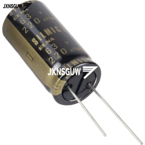 6PCS Original ELNA RFS SILMIC II 63V220UF 16X31.5MM 220uf/63v Silk fiber audio electrolytic capacitor SILMICII 220UF 63V