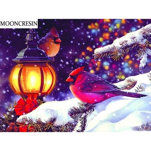 Diy Diamond Embroidery Birds Snow 5D Diamond Painting Full Square Mosaic Picture Of Rhinestone Cross Stitch Kits Home Decoration