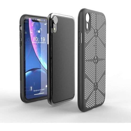 Case TPU Phone Protective Cover For iPhone Xs max xr Breathable Hole Pattern with Heat Dissipation