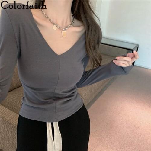 Женские короткие футболки Colorfaith China At AliExpress