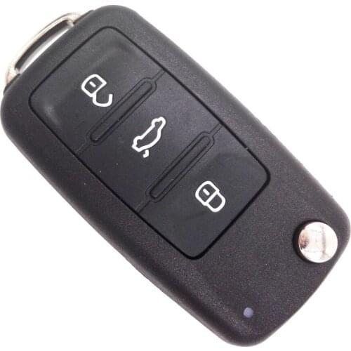 HKOBDII New 3 Buttons 202AD Remote Car Key Case Shell For Volkswagen VW Lavida No Logo