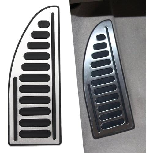 Chrome Footrest Pedal Cover Foot Rest Pad Trim Refit Fit For Ford Focus Mk2 Mk3 Escape Kuga c-Max s-Max Mondeo Mk4 Fiesta Mk7