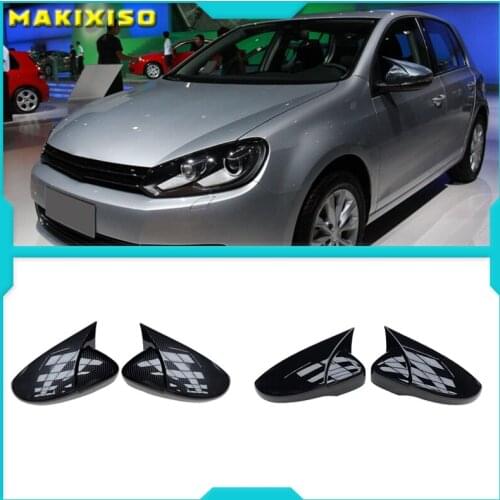 2 pieces For VW Golf MK6 R20 Touran Golf GTI 6 Golf 6 R Wing Mirror Cover Caps (Carbon Effect) for Volkswagen Mirror Cover Caps