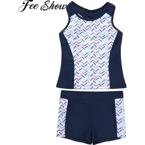 2Pcs Summer Tennis Clothes Sportswear Kids Girls Sport Suit Fitness Outfits Sleeveless Racer Back Sport Top Elastic Waist Shorts