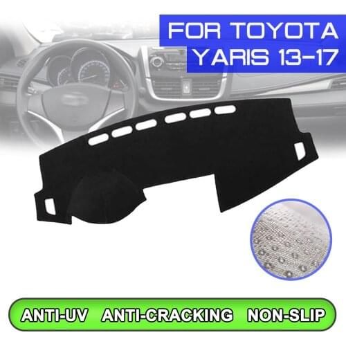 Car Dashboard Mat Anti-dirty Non-slip Dash Cover Mat UV Protection Shade for Toyota Yaris 2013 2014 2015 2016 2017