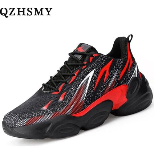Platform Sports Men Chunky Mens Sneakers 2021 Original Breathable Luxury Rubber Shoes Black Lace-up Trainers Tenis Masculino