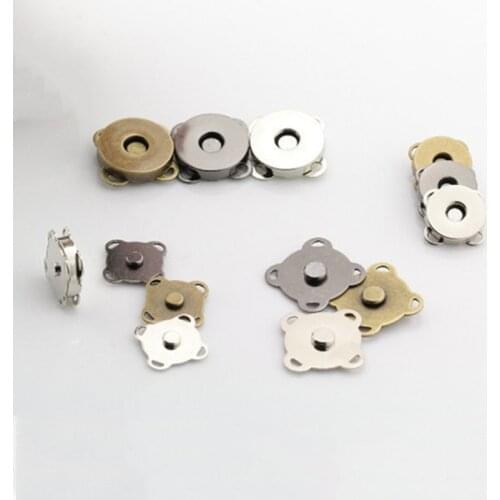 10Sets high Magnetic Snap Fasteners Clasps Buttons Handbag Purse Wallet Craft Bags Parts Garments DIY Accessories 10mm 14mm 18mm