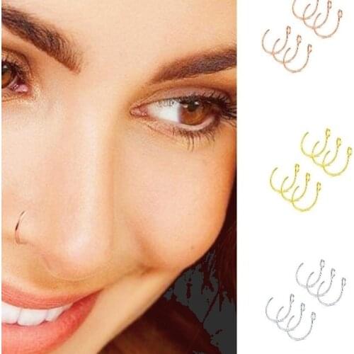 Fashion Trend Metal Unisex Various Color Nose Ring Nose Clip Body Jewelry Metal Nose Rings & Studs