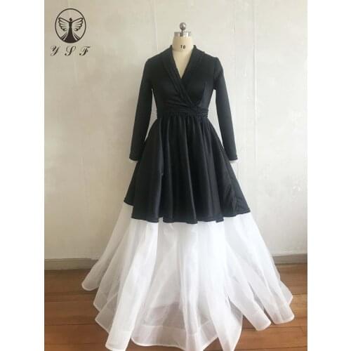 Fashion Silver and Ivory Beaded V Neck Long Sleeve A Line Floor Length Prom Dresses 2020