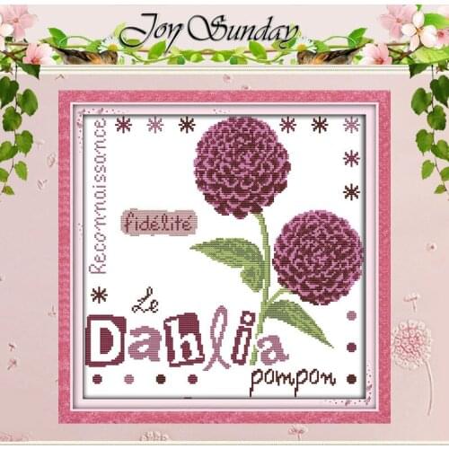 Dahlia Patterns Patterns Counted Cross Stitch 11 14CT Cross Stitch Set Wholesale Chinese Cross-stitch Kits Embroidery Needlework