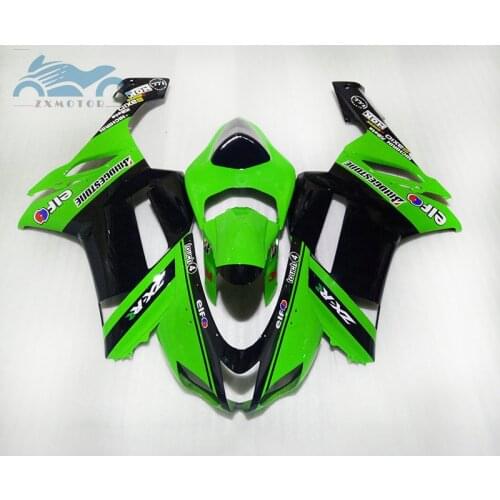 Customized fairings kit for KAWASAKI Ninja 2007 2008 ZX6R motorcycle sport fairing kits ZX 6R 636 07 08 green black aftermarkes