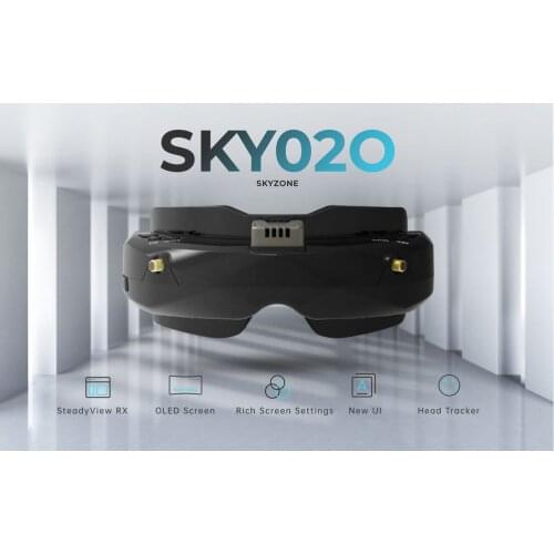 SKYZONE SKY02O 5.8G 48CH SteadyView Diversity RX OLED 640X400 FPV Goggles FOV29 Built In HeadTracker DVR for FPV Racing Drones