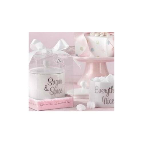 Sugar & Spice Ceramic Sugar Bowl Kitchen Party Accessories Wedding Favors