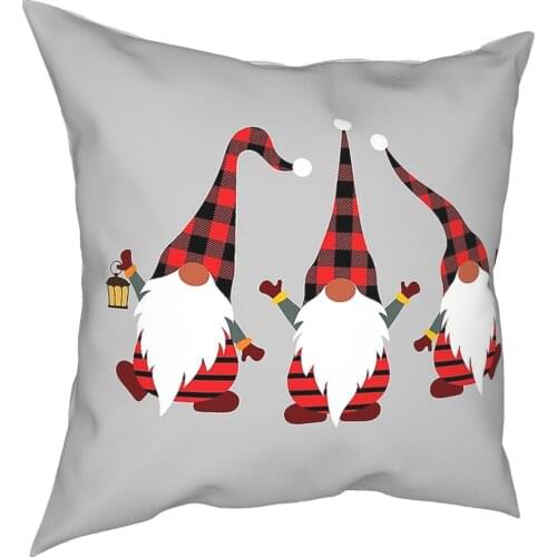 Merry Christmas Gnomes Pillowcase Soft Polyester Cushion Cover Decoration Pillow Case Cover Home Square 40*40cm