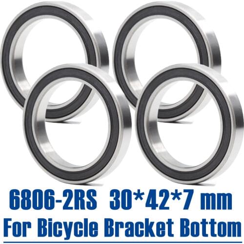 6806-2RS Ball Bearing 4PCS 30*42*7mm Chrome Steel Double Sealed 6806RS Bearings for Bicycle BB90 Bracket Bottom