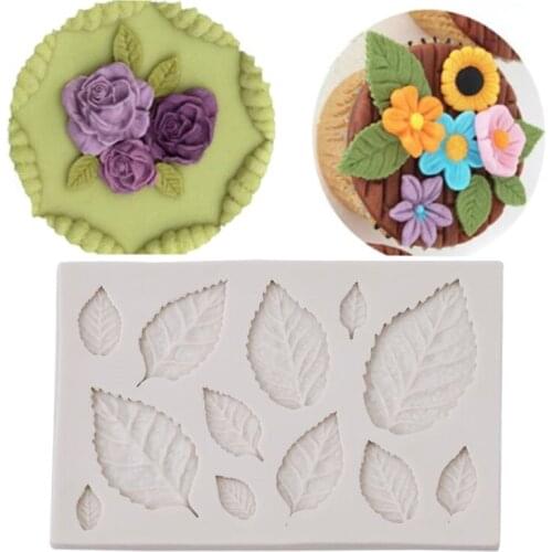 3D Leaves Shape Silicone Cake Mode Chocolate Fondant Cookie Mold Cake Decorating Tools Kitchen Bakingware 5 Types 898931