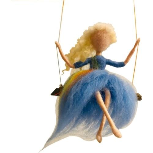 Fairy Needle Felting Kit for Beginners, 6"/15 cm Height, Elf Felting Starter Kit, Felt Fairy, Felting Gift (No. 01)