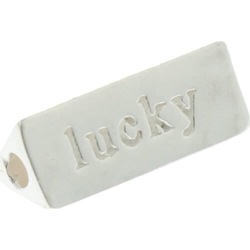 Triangle Charm Spacer Beads, with Lucky Letter Loose Beads for Bracelet