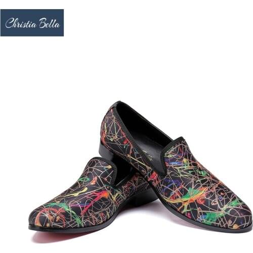 Christia Bella Luxury Men Shoes Black Loafers Leather Men 's Casual Shoes Brand Comfortable Spring Fashion Breathable Men Shoes