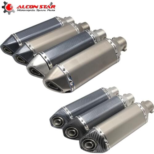 Alconstar 51mm Universal AK Exhaust Motorcycle Escape Moto Modified For Dirt Pit Bike GY6 Scooter Yoshimura Muffler