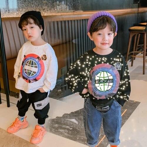 Starry Sky Spring Autumn Boys Sweatshirts Jacket Coat Kids Outwear Children Clothes Tops Teenager Gift High Quality