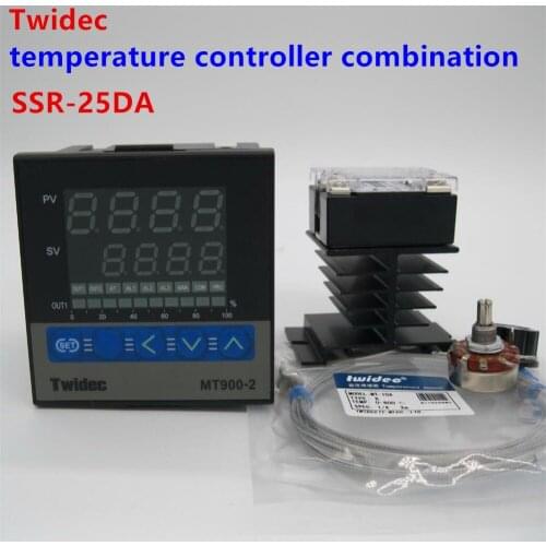 High Quality 100-240VAC PID Temperature controller + max.25A SSR + heat sink + 2m quality K probe+potentiometer