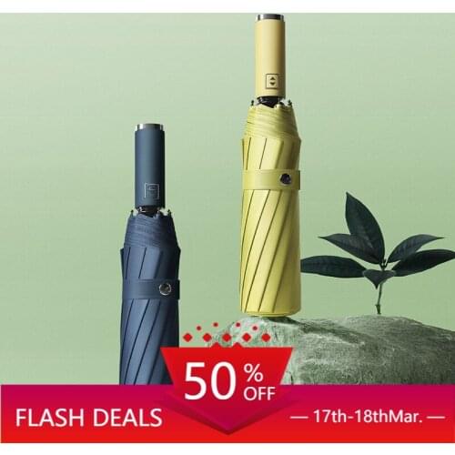 New Twelve Bones Self-Opening Umbrella Large Double Folding Solid Color Business Umbrella cute umbrella