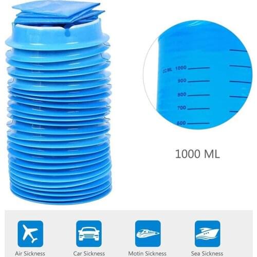 10Pcs 1000ML Disposable Vomit bag Travel Car Airplane Motion Sickness Nausea Vomit Cleaning Bag Travel garbage bags