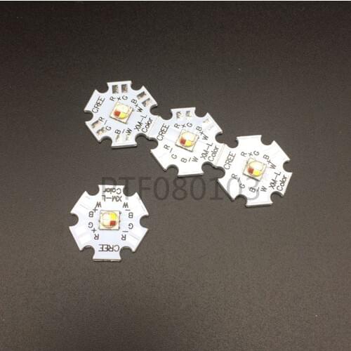 2pcs Cree XLamp XML XM-L RGBW RGBWW RGB+Cool/Warm White 12w 4 chip LED Emitter Bulb Mounted on 20mm Star PCB For Stage Light