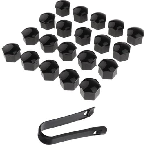 20 Pieces Car Wheel Tyre Hub Screw Bolt Nut 17mm Cap Covers 25*16mm