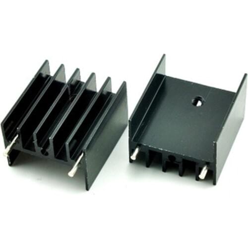 50pcs 25*23*16MM TO-220 Triode Heat Sink TO220 Transistor Aluminum Radiator Heat Sink With 2Pin