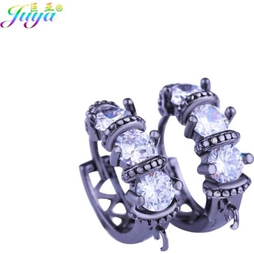 Juya DIY Earring Making Supplies Gold/Silver Color Hoop Earring Hook Bail Accessories For Women Handmade Dangle Earring Handmade